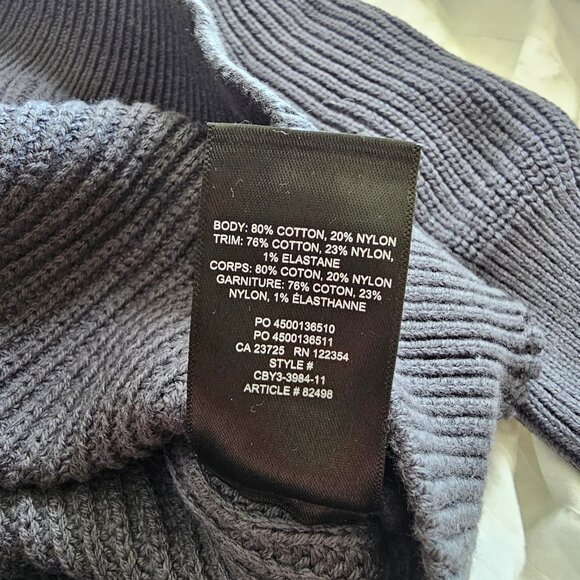 Aritzia TNA Beacon Sweater - 2021 - Inky Grey - Sz XXS - NWT - Picture 7 of 13